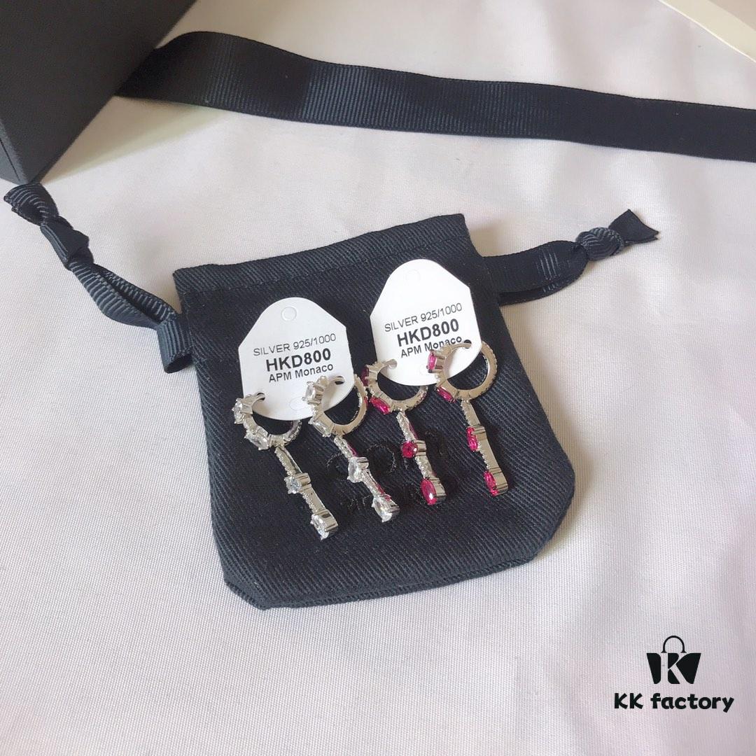 692fed6c99f2d84055c8d084 APM MONACO Ruby Long Earrings, New Arrival, Stylish and Elegant Design, Perfect Gift Choice