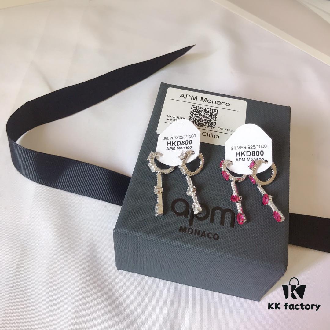 692fed6f99f2d84055c8d087 APM MONACO Ruby Long Earrings, New Arrival, Stylish and Elegant Design, Perfect Gift Choice