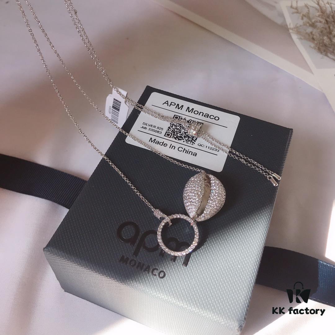 692fed7999f2d84055c8d09a APM Monaco Shell Necklace for Women, Original New Release, Simple Pendant Sweater Chain, Delicate Collarbone Chain Gift for Girlfriend