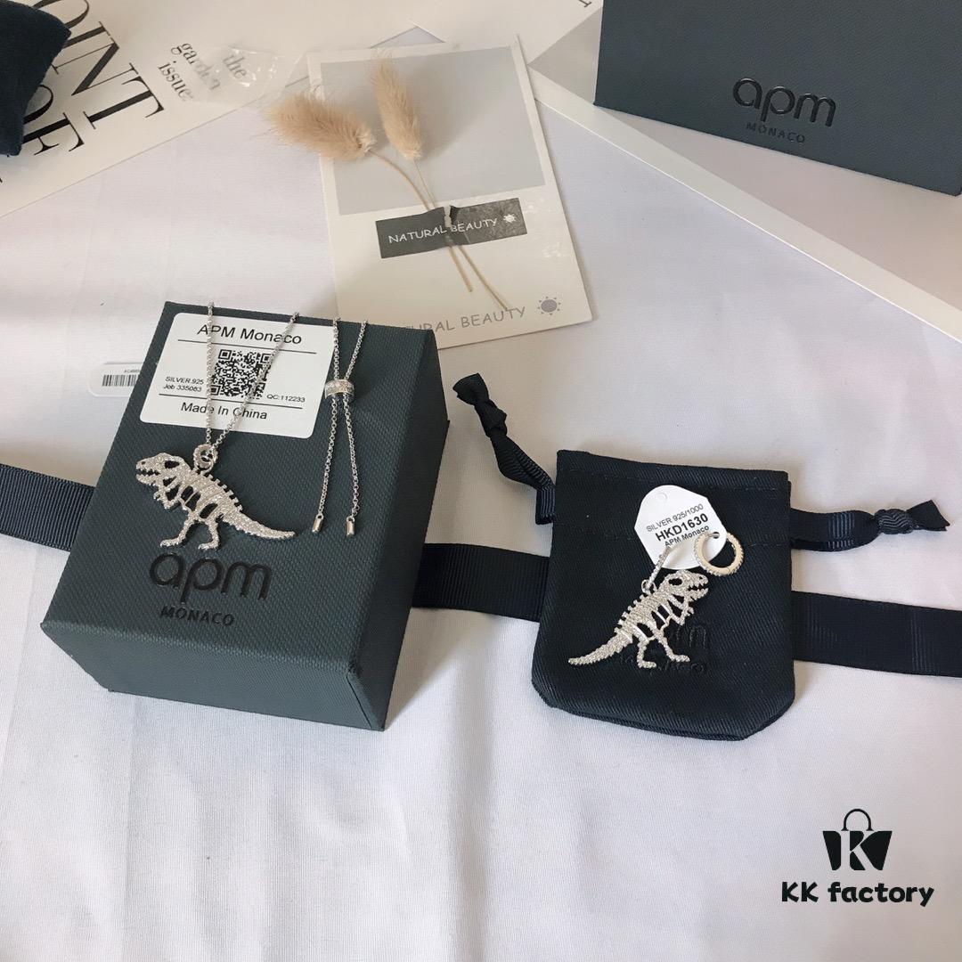 692fed8f99f2d84055c8d0c8 APM Monaco Dinosaur Necklace and Earrings Set, Original Stylish and Trendy Fashion Jewelry
