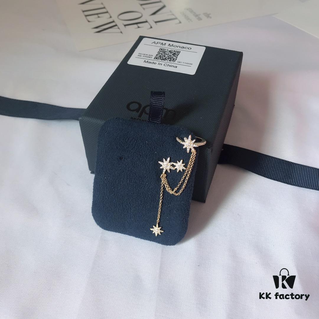 692fed9499f2d84055c8d0d1 APM Monaco Popular Clip-on Earrings and Bracelet Set, Stylish and Minimalist Design, Perfect Gift for Girlfriend or Loved One
