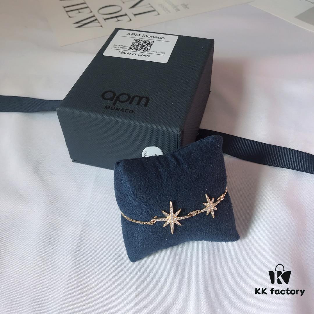 692fed9599f2d84055c8d0d3 APM Monaco Popular Clip-on Earrings and Bracelet Set, Stylish and Minimalist Design, Perfect Gift for Girlfriend or Loved One