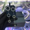 692fedaa99f2d84055c8d0fb APM Monaco Crystal-Encrusted Golden Gear Sunflower Asymmetric Earrings, Punk Style Ear Drops