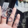 692fedaa99f2d84055c8d0fc APM Monaco Crystal-Encrusted Golden Gear Sunflower Asymmetric Earrings, Punk Style Ear Drops