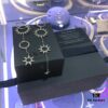 692fedaa99f2d84055c8d0fd APM Monaco Crystal-Encrusted Golden Gear Sunflower Asymmetric Earrings, Punk Style Ear Drops