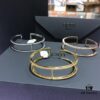 APM Monaco Crystal Work H-Shape Open Bangle Bracelet, Same Style Worn by Yang Mi and Lin Chi-ling, Ins Style
