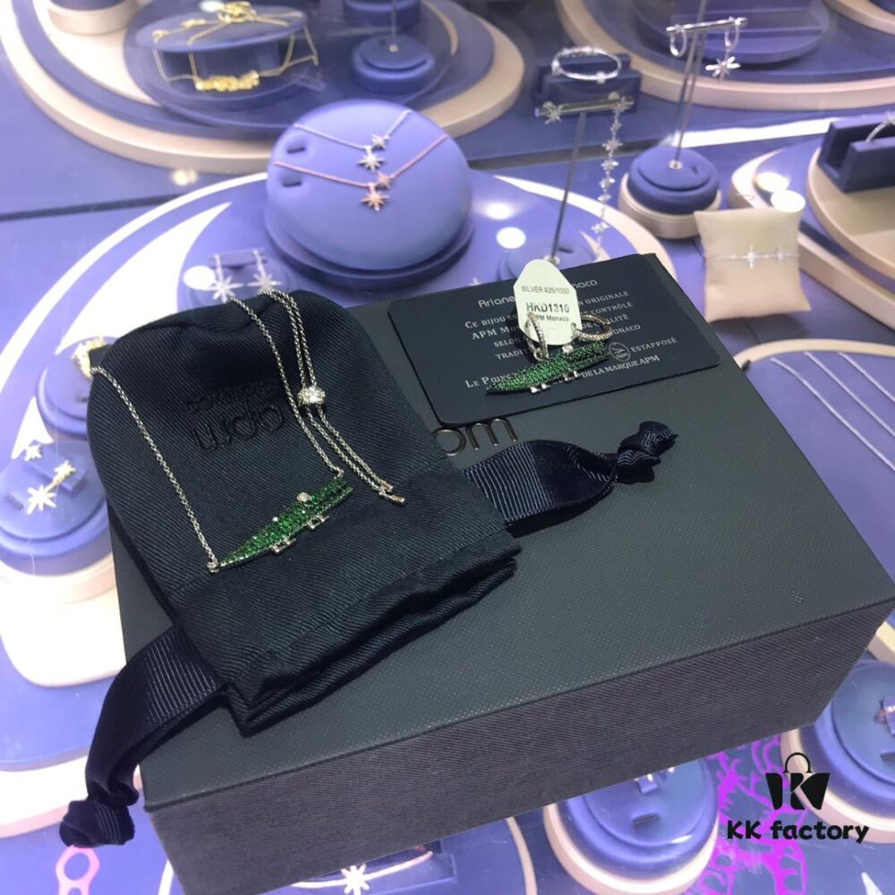APM Monaco Crocodile Necklace and Earrings Set - Stylish, Trendy, and Versatile Fashion Jewelry