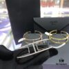 APM Monaco Crystal Work H-Shape Open Bangle Bracelet, Same Style Worn by Yang Mi and Lin Chi-ling, Ins Style