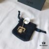 APM Monaco Gold-Tone Scarab Asymmetrical Earrings for Women, Pearl Earrings, Vintage Style Dangle Earrings