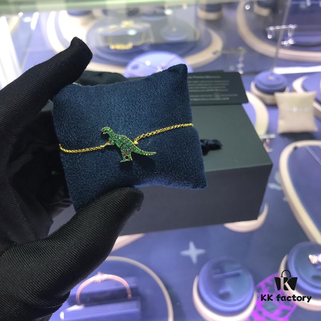APM Monaco Dinosaur Bracelet and Stud Earrings, Stylish Minimalist Design, Fashionable and Versatile