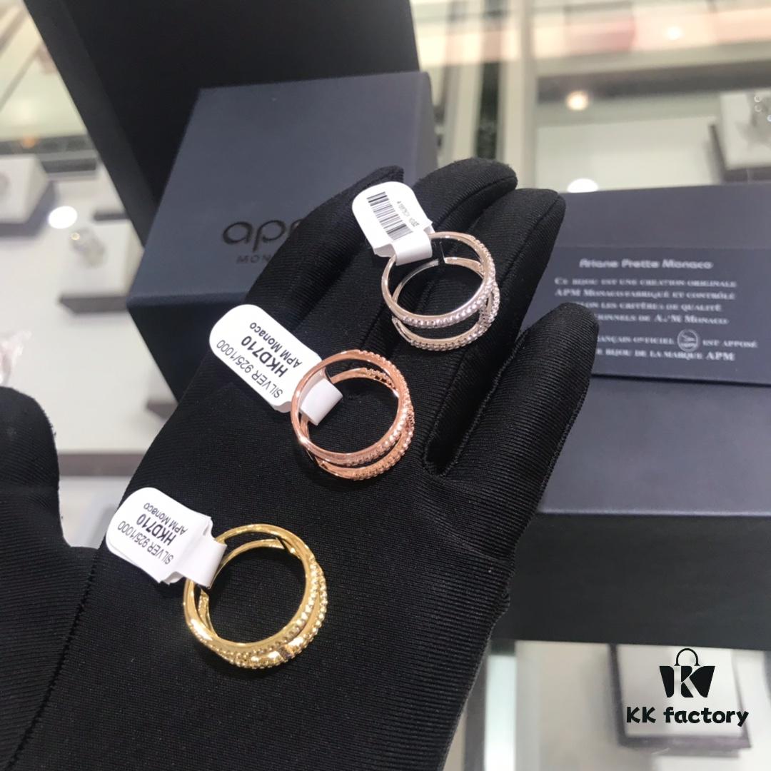 692fedcb99f2d84055c8d137 APM Monaco Pink Gold Golden Silver Ring, Couple's Personalized Band Ring, Women's Ring