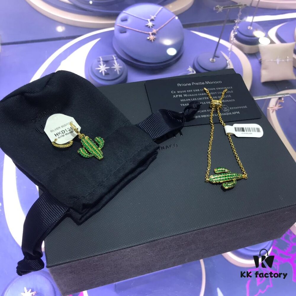 692fedcc99f2d84055c8d139 APM Monaco Cactus Earrings and Bracelet, Fashionable and Versatile Style, Perfect Gift for Girlfriend or Lover