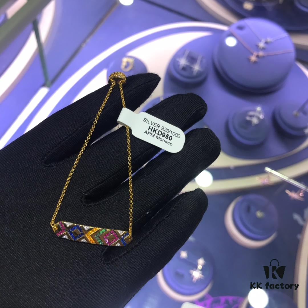 692fedd699f2d84055c8d14a APM Monaco Colorful Striped Bracelet for Women, Geometric Design Elegant Fashion Couple Bangle Jewelry Gift 86646100