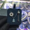 APM Monaco Wind Chime Necklace and Earrings, Stylish Minimalist Pendant Chain for Sweaters and Collarbones