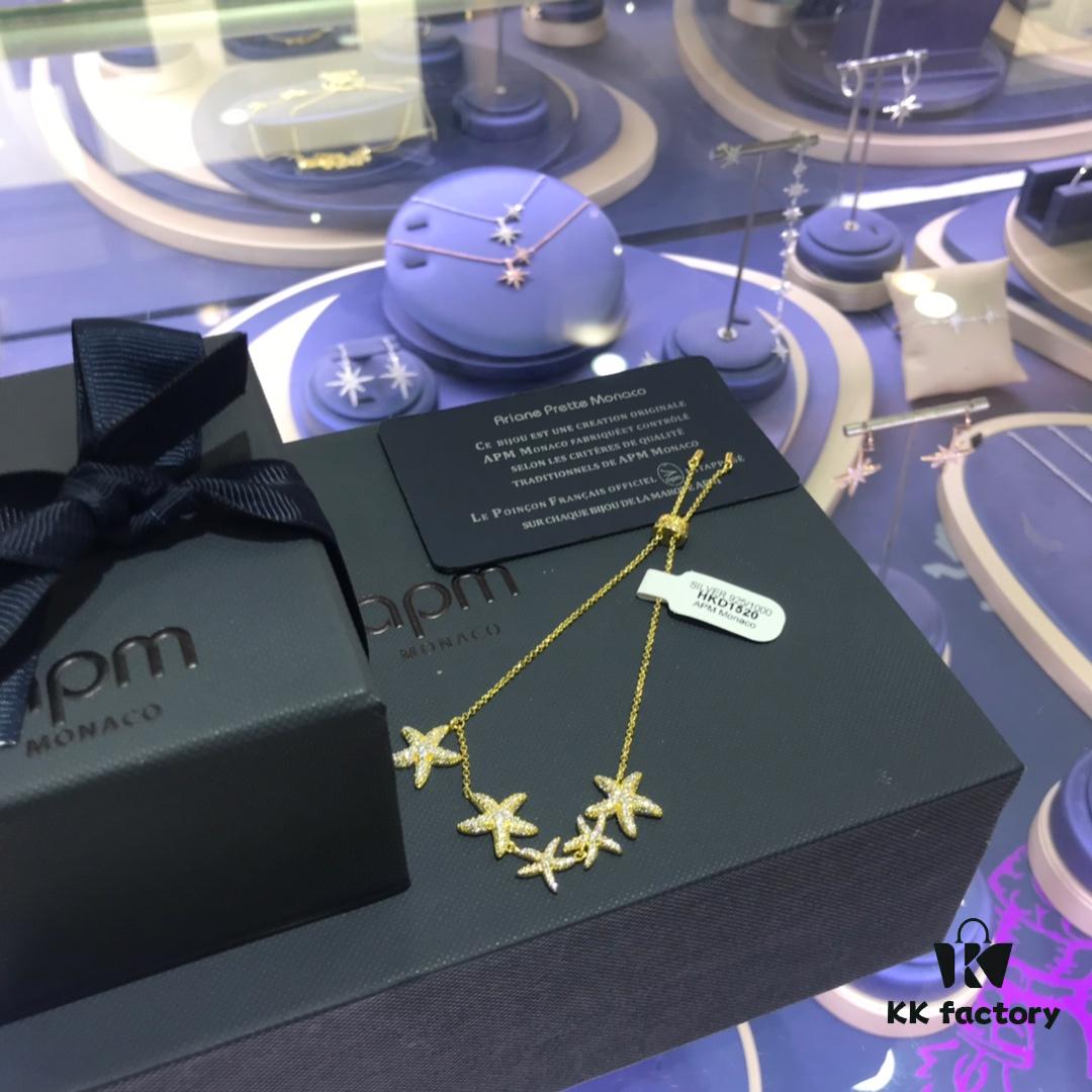 692fedf199f2d84055c8d184 APM Monaco Classic Ocean Life Golden Multi-Starfish Bracelet, Elegant European and American Style Jewelry for Women