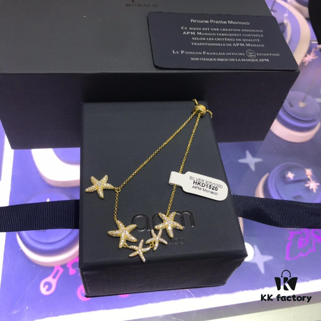 692fedf199f2d84055c8d185 APM Monaco Classic Ocean Life Golden Multi-Starfish Bracelet, Elegant European and American Style Jewelry for Women