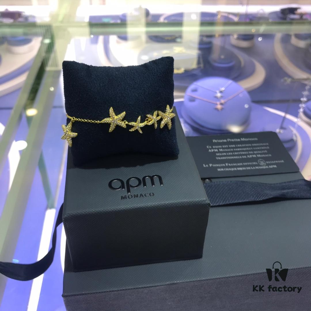 692fedf299f2d84055c8d187 APM Monaco Classic Ocean Life Golden Multi-Starfish Bracelet, Elegant European and American Style Jewelry for Women
