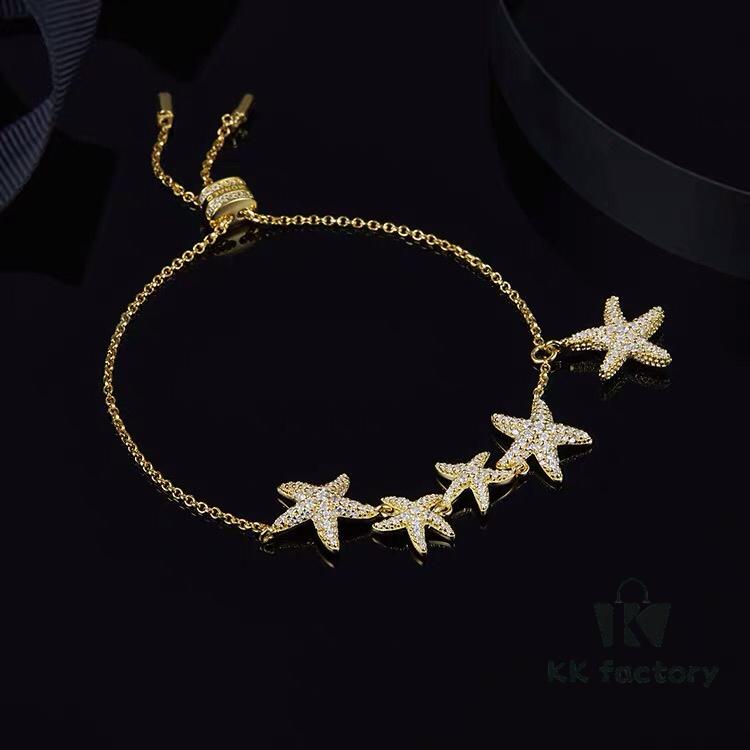 692fedf399f2d84055c8d189 APM Monaco Classic Ocean Life Golden Multi-Starfish Bracelet, Elegant European and American Style Jewelry for Women