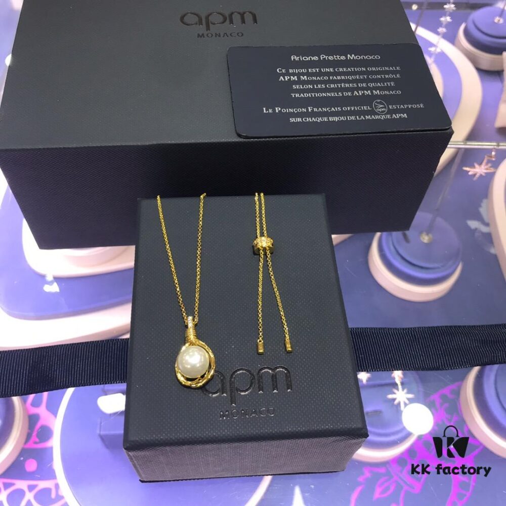 692fedf499f2d84055c8d18b APM Monaco Necklace Vintage Baroque Pearl Necklace for Women, Minimalist Design Elegance