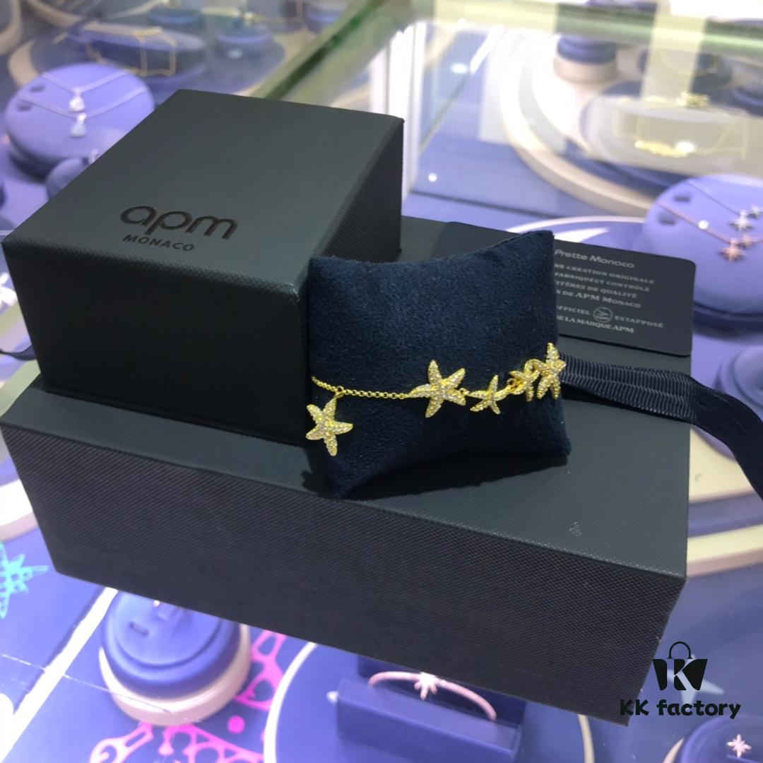 692fedf699f2d84055c8d18e APM Monaco Classic Ocean Life Golden Multi-Starfish Bracelet, Elegant European and American Style Jewelry for Women