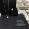 692fee0399f2d84055c8d1ab APM Monaco Cosmic Collection Saturn Planet Gold-Tone Stud Earrings and Necklace with Rhinestones, Stylish and Versatile