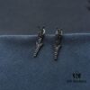 692fee1699f2d84055c8d1d1 APM Monaco Stylish Crystal-Embedded Dragon Bone Ear Studs Y-Shaped Pendant Earrings for Women