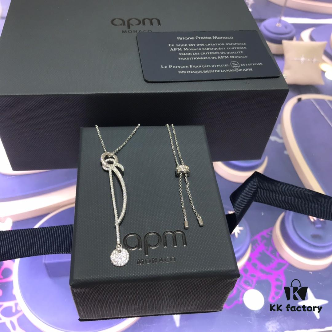 APM Monaco Necklace - Unique Exaggerated Pendant for Sweaters, Fashionable and Stylish Design