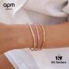 692fee2399f2d84055c8d1e4 APM Monaco Octagonal Geometric Silver Bracelet for Women, Stylish European Minimalist Design Unisex Jewelry