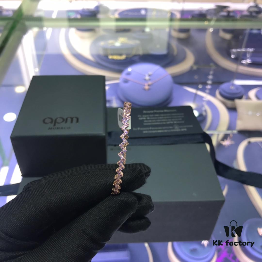 692fee2c99f2d84055c8d1f1 APM Monaco Purple Zircon Wave Bracelet, Minimalist and Stylish, Ins-style Fresh and Versatile Design