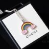 692fee4a99f2d84055c8d221 Gucci REAL Series Sterling Silver Enamel Rainbow Necklace