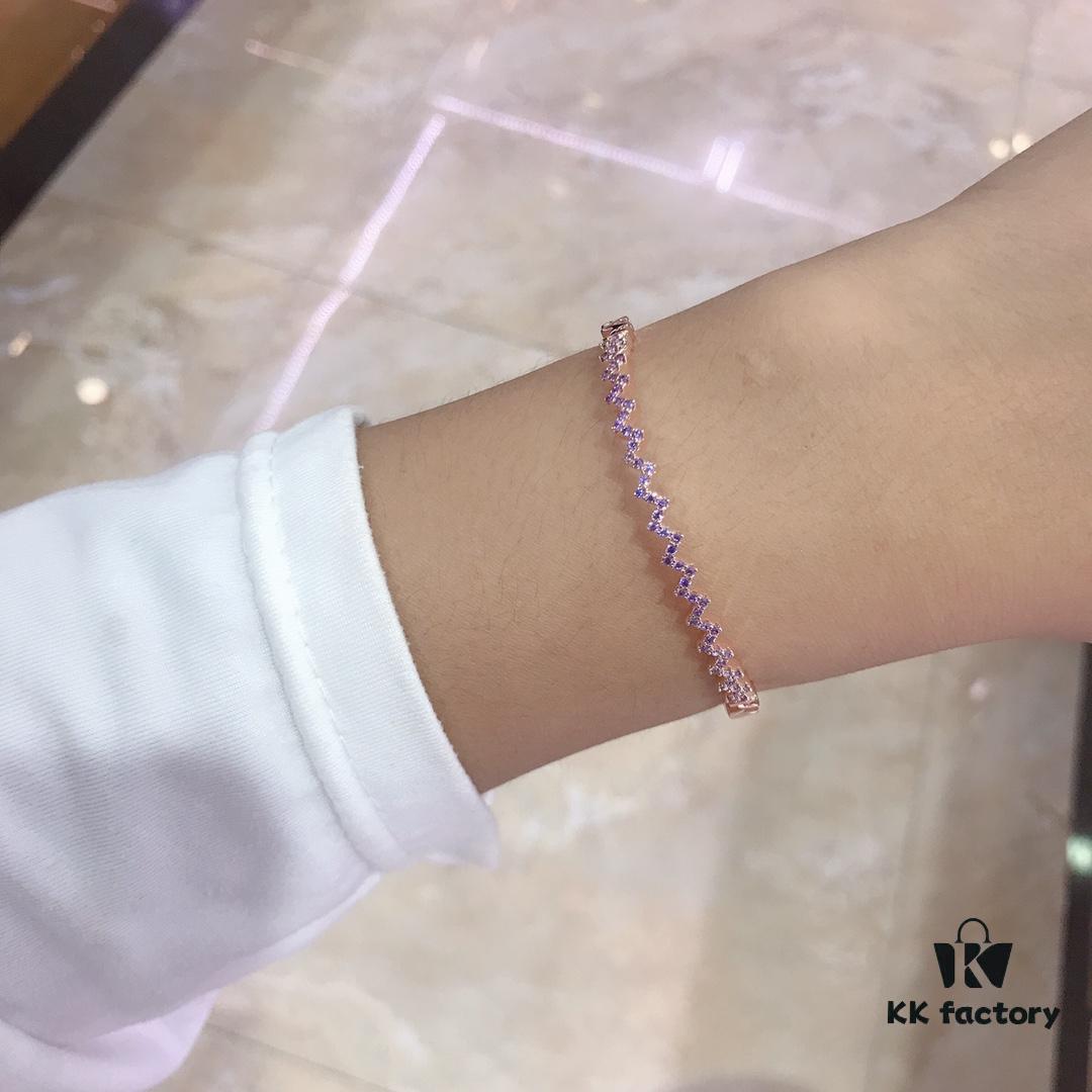 692fee4c99f2d84055c8d227 APM Monaco Purple Zircon Wave Bracelet, Minimalist and Stylish, Ins-style Fresh and Versatile Design