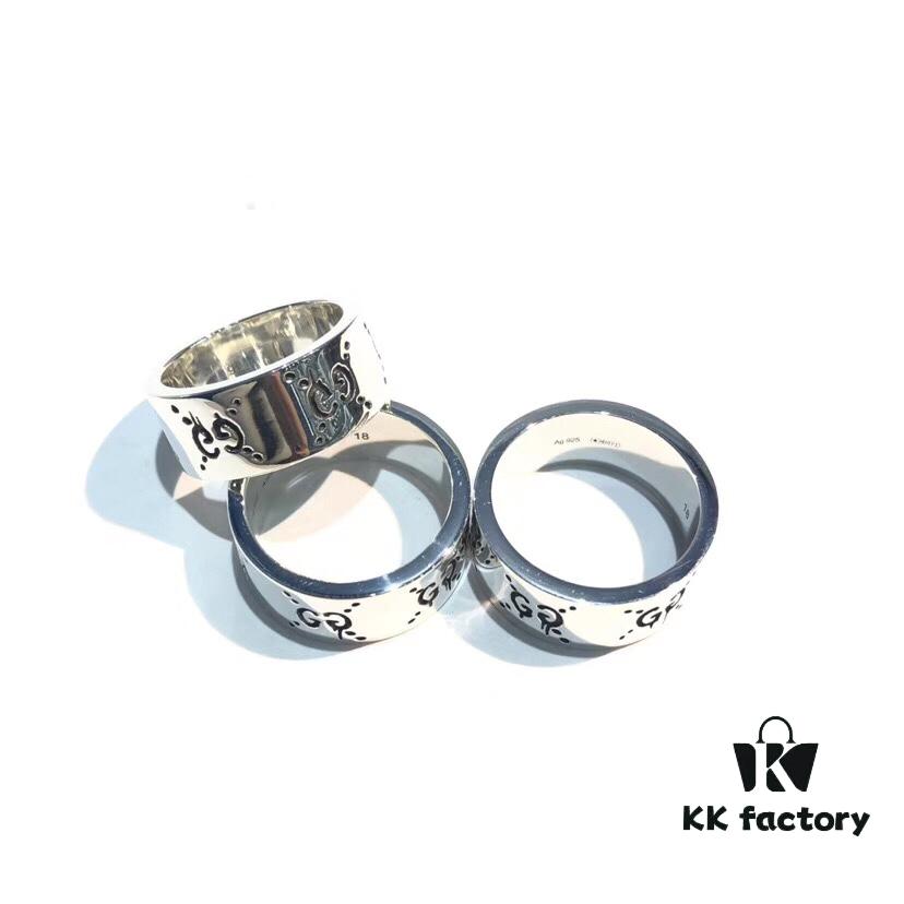 Gucci Ghost Sterling Silver Ring 9mm