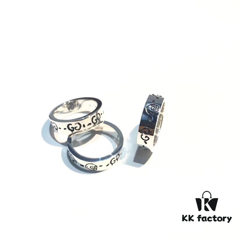 Gucci Ghost Sterling Silver Ring 6mm