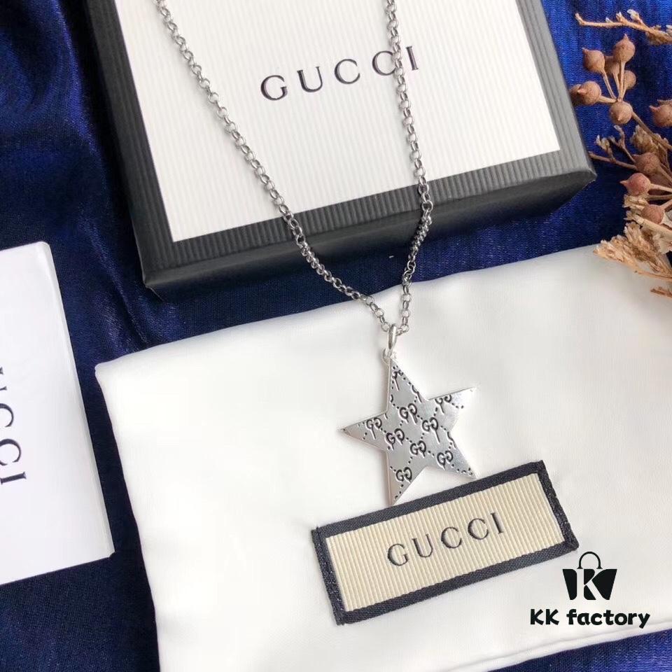 692fee5699f2d84055c8d23a In Stock‼ Gucci 'REAL' Series Sterling Silver Necklace, Unisex Vintage Style, S925 Oxidized Silver Pendant, 37-42cm Adjustable Chain, Official Packaging, Ideal Gift
