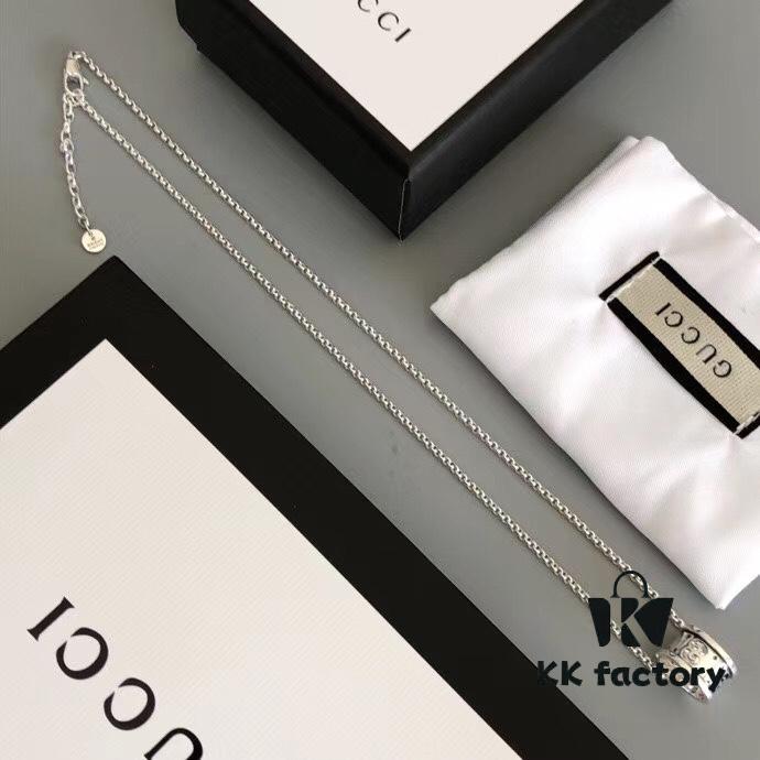 692fee5799f2d84055c8d23e New Arrival 🆕 Gucci GG Hollow Pendant Necklace for Couples, Authentic Silver 925, Approx. 14g, Chain Length 50+5cm