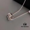 692fee5899f2d84055c8d241 New Arrival 🆕 Gucci GG Hollow Pendant Necklace for Couples, Authentic Silver 925, Approx. 14g, Chain Length 50+5cm
