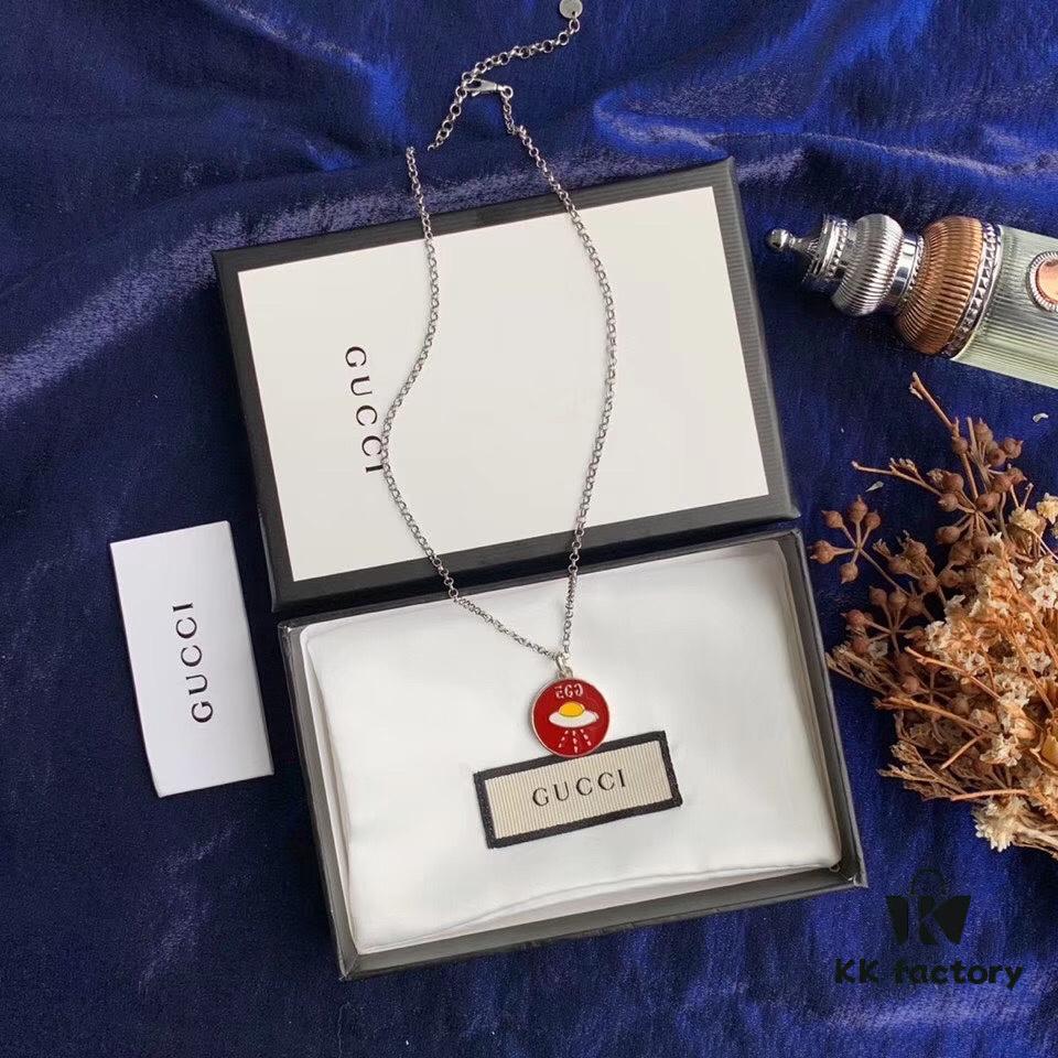 692fee5a99f2d84055c8d246 In Stock‼ Gucci 'REAL' Series Sterling Silver Necklace, Unisex Design, S925 Oxidized Silver, 37-42cm