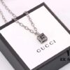 692fee5e99f2d84055c8d24f Gucci Men's Square Hollow G Necklace in Sterling Silver