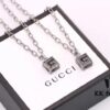 692fee5f99f2d84055c8d252 Gucci Men's Square Hollow G Necklace in Sterling Silver