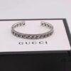 692fee7099f2d84055c8d272 Gucci Men's and Women's Openwork Square G Design Unisex Bracelet in 925 Silver
