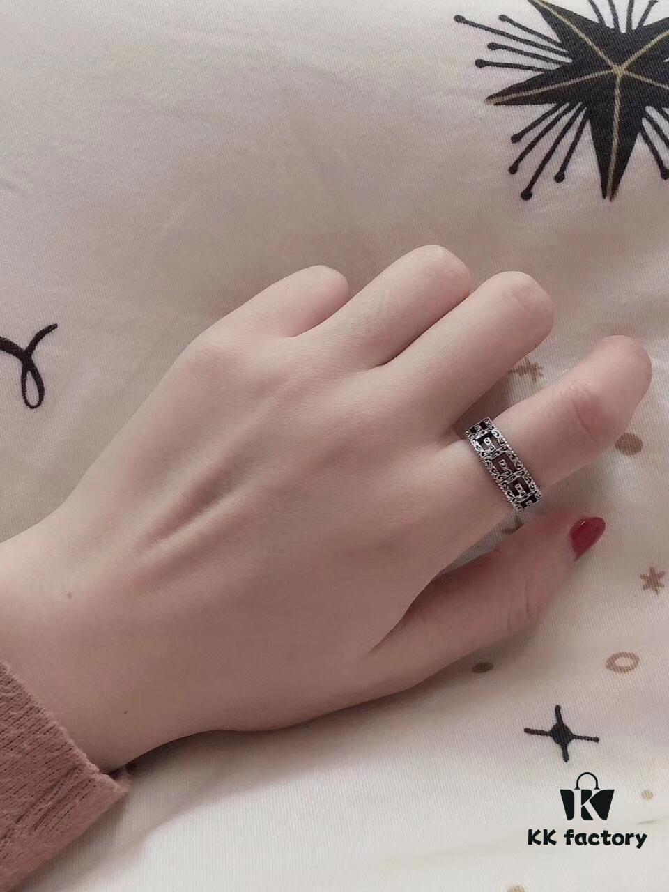 692fee7799f2d84055c8d27b Gucci Square G Pattern Sterling Silver Ring, Full Size Range Available