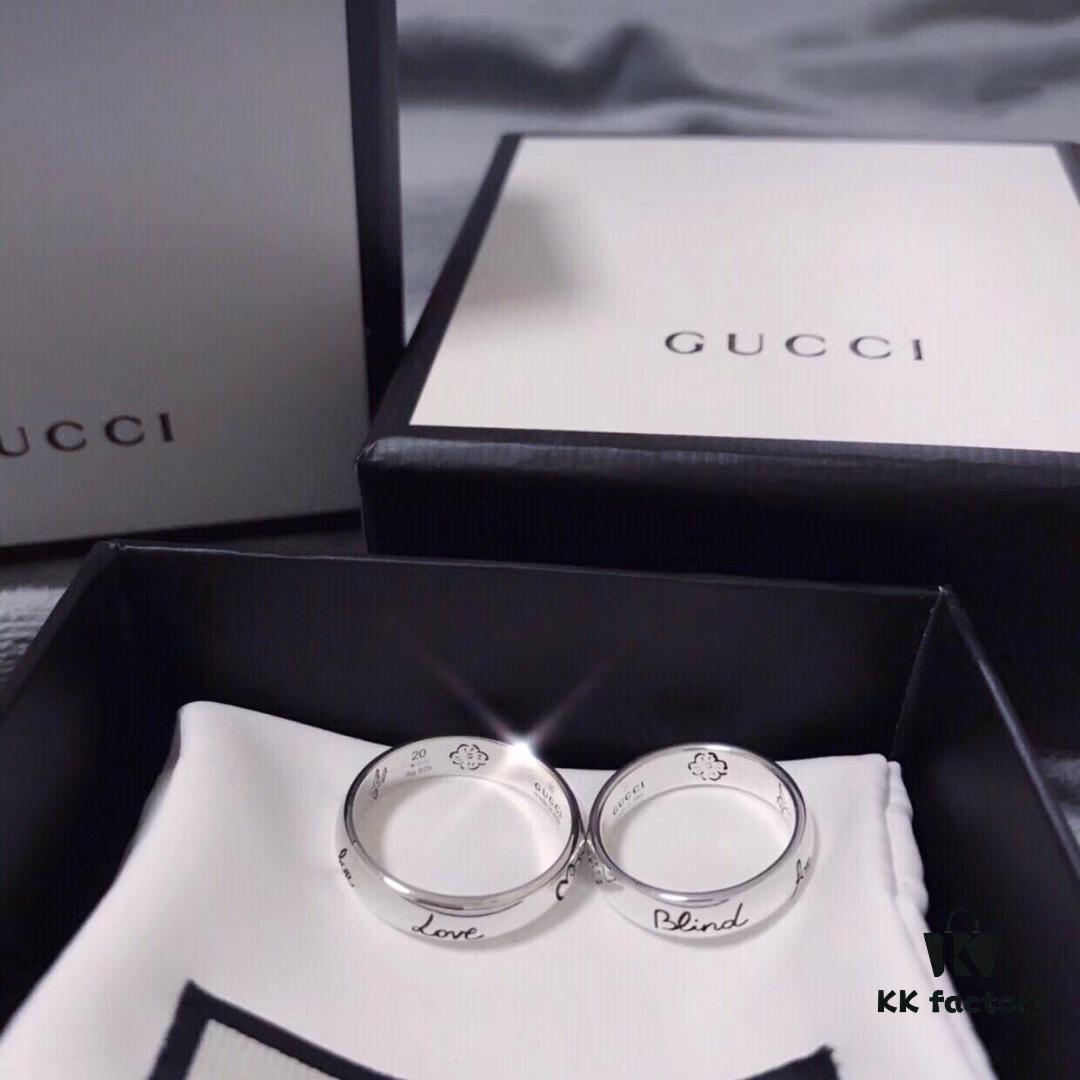 692fee7a99f2d84055c8d280 GUCCI 2019 Latest Ring Original 925 Sterling Silver (GucciGhost) Series Accessory to Awaken Vibrant Perception, Simple and Stylish, Independent and Unconventional