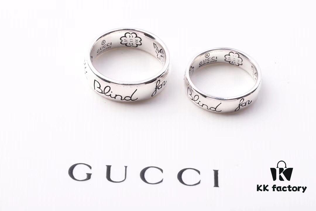 692fee7b99f2d84055c8d284 GUCCI 2019 Latest Ring Original 925 Sterling Silver (GucciGhost) Series Accessory to Awaken Vibrant Perception, Simple and Stylish, Independent and Unconventional