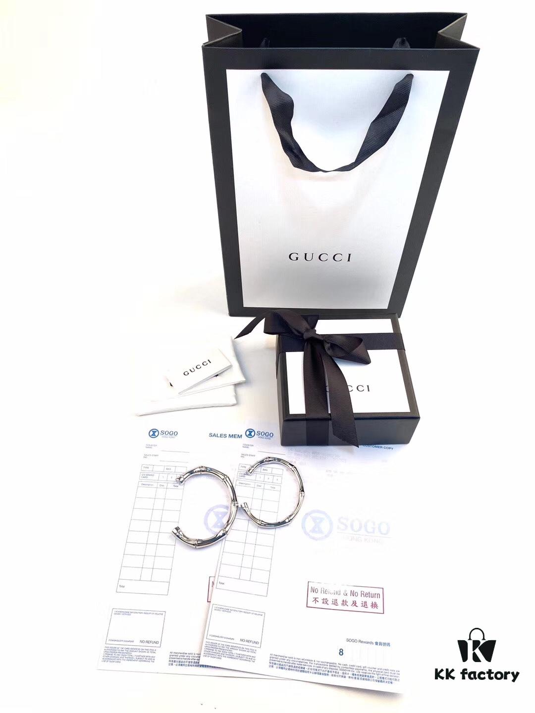 692fee7f99f2d84055c8d288 GUCCI Bamboo Cuff Bracelet 💅🏻💞🎍 Heavyweight Design, Premium Replica 925 Solid Silver Unisex Open Bangle with Original Logo