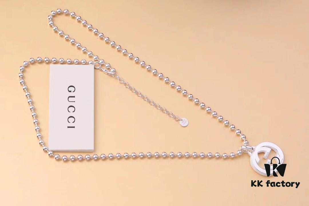 692fee8299f2d84055c8d290 Authentic Replicated Gucci Cactus Classic Double G Necklace, Direct Wax Mold Craftsmanship, 925 Silver Material, Unisex Design, High-Quality Finish