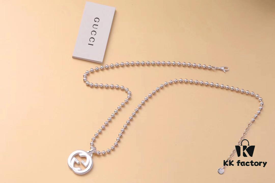 692fee8b99f2d84055c8d2a0 Authentic Replicated Gucci Cactus Classic Double G Necklace, Direct Wax Mold Craftsmanship, 925 Silver Material, Unisex Design, High-Quality Finish