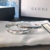 692fee8f99f2d84055c8d2a6 Gucci Blind for Love Collection 925 Sterling Silver Bracelet with Floral, Bird, Tiger Head, Eye and Heart Motifs