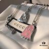 692fee9099f2d84055c8d2a9 Gucci Ghost Pink Enamel Pendant, Comes with Accessory Box and Dust Bag, Includes 925 Silver Chain, Reversible Design, Excellent Condition, Rare Color from Official Stores, Logo Features the Ghost's Eyes, Soft Pink Tone, Subtle Without Oversized G Logo, Stylish and Versatile Design