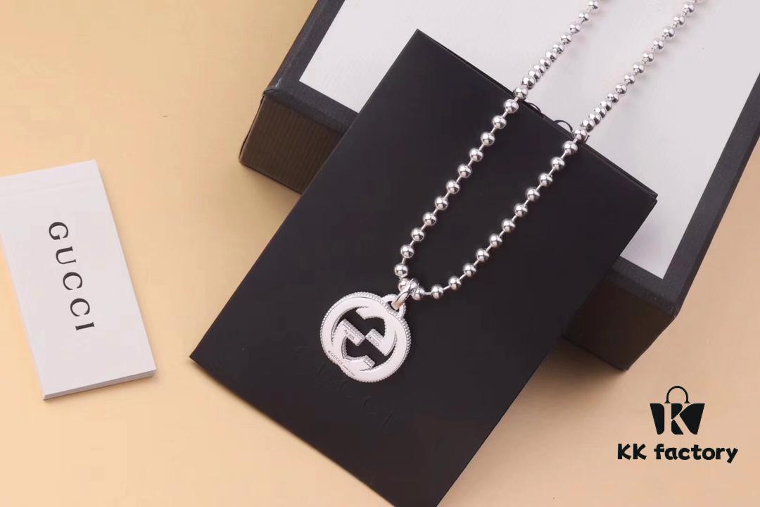 692fee9499f2d84055c8d2af Authentic Replicated Gucci Cactus Classic Double G Necklace, Direct Wax Mold Craftsmanship, 925 Silver Material, Unisex Design, High-Quality Finish