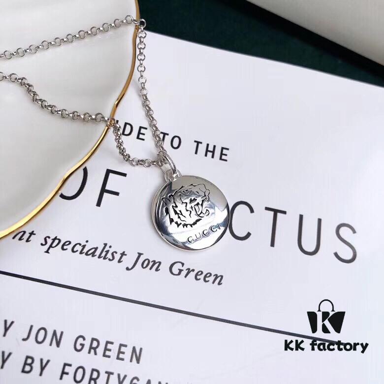 Gucci Love Loyalty Tiger Head 🐯 Necklace, Sterling Silver Necklace, Couple Necklace, Adored by Girls